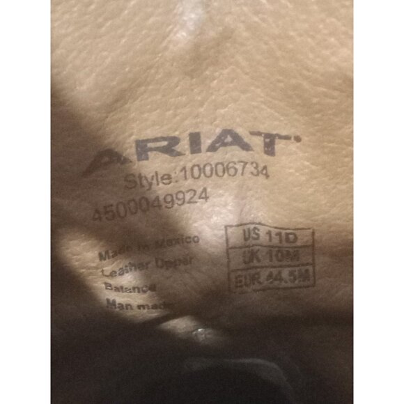 Ariat Crossfire Buckaroo Boots Mens 11 D Brown Leather Western 10006734 - Picture 2 of 15